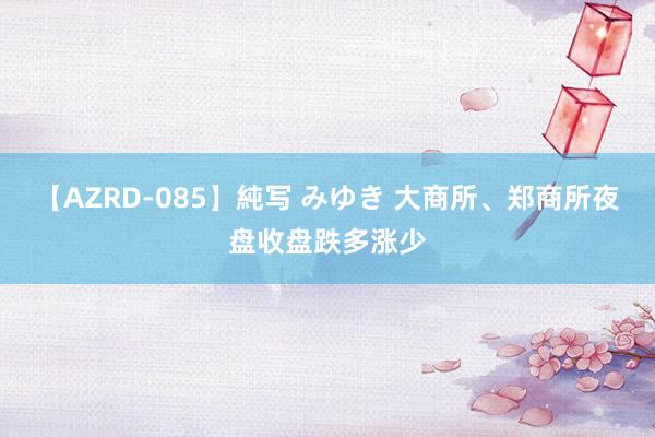 【AZRD-085】純写 みゆき 大商所、郑商所夜盘收盘跌多涨少