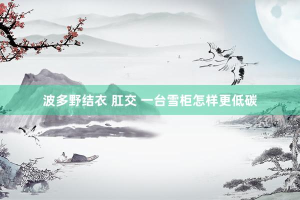 波多野结衣 肛交 一台雪柜怎样更低碳