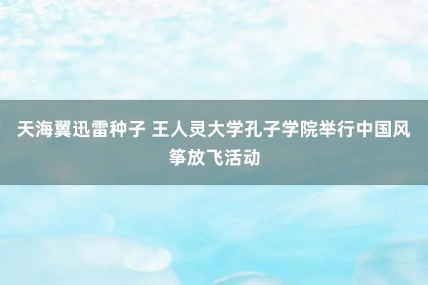 天海翼迅雷种子 王人灵大学孔子学院举行中国风筝放飞活动