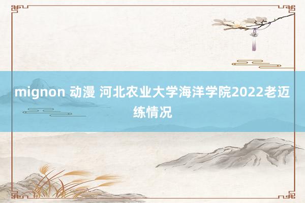 mignon 动漫 河北农业大学海洋学院2022老迈练情况