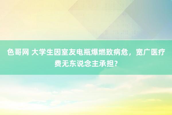 色哥网 大学生因室友电瓶爆燃致病危，宽广医疗费无东说念主承担？