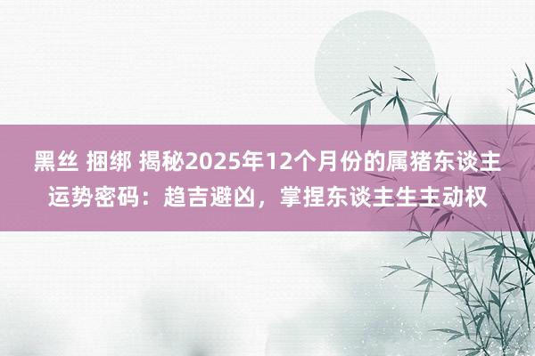 黑丝 捆绑 揭秘2025年12个月份的属猪东谈主运势密码：趋吉避凶，掌捏东谈主生主动权