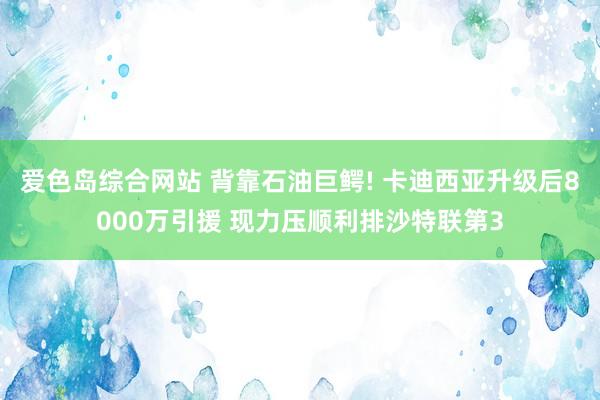 爱色岛综合网站 背靠石油巨鳄! 卡迪西亚升级后8000万引援 现力压顺利排沙特联第3