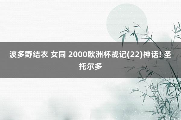 波多野结衣 女同 2000欧洲杯战记(22)神话! 圣托尔多