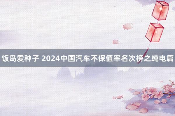 饭岛爱种子 2024中国汽车不保值率名次榜之纯电篇