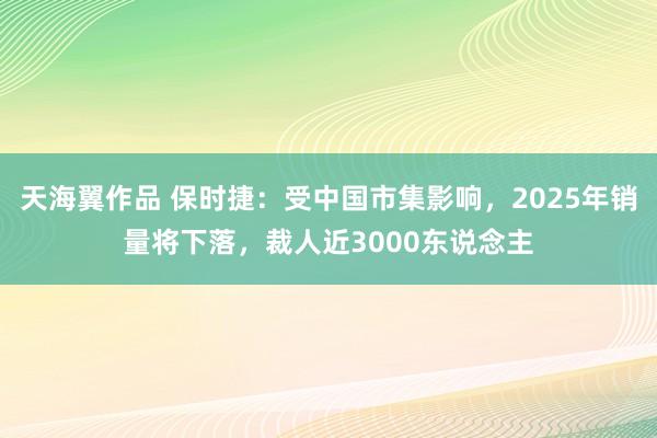 天海翼作品 保时捷：受中国市集影响，2025年销量将下落，裁人近3000东说念主